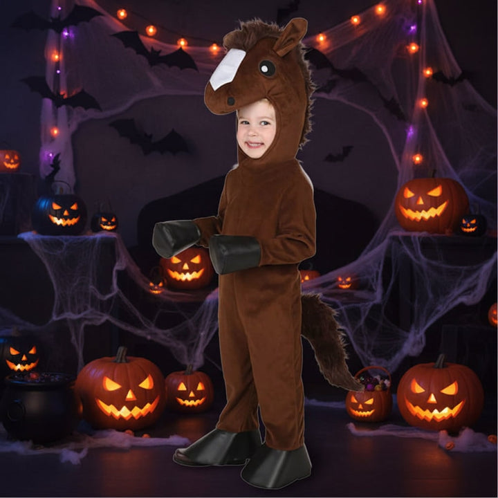 Halloween-Karnevalskostüm für Kinder, Tierkapuze, weiches Polyester