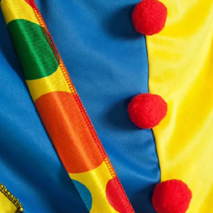 Costume da clown del Carnevale per bambini per Halloween, con tunica a righe e colletto