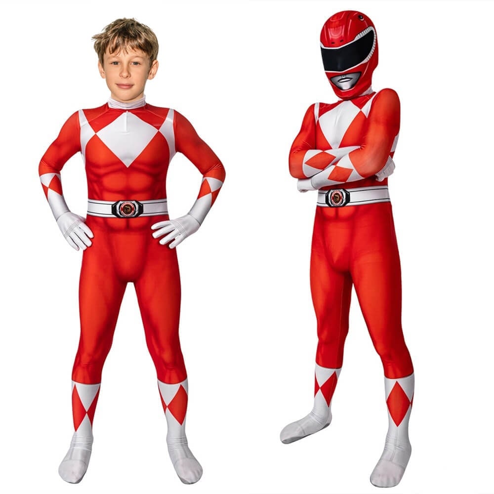 Superheltekostume til børn til Halloween, heldragt med maske og handsker