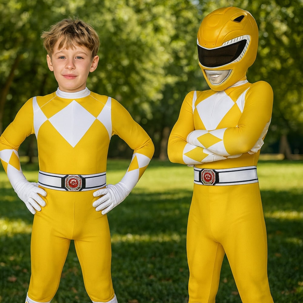 Superheltekostume til børn til Halloween, heldragt med maske og handsker