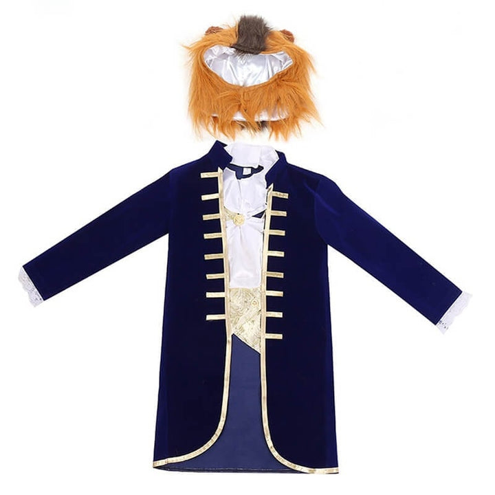 Halloween-Kostümset für Kinder als Werwolf mit Plüschkapuze, Fäustlingen und Schwanz
