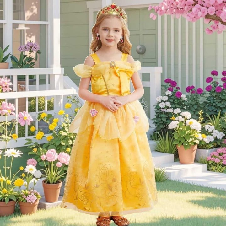 Halloween-prinsessekostume til piger med tilbehør og smykker