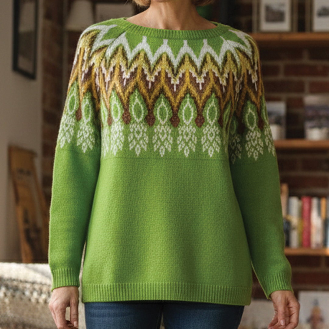 Damen-Pullover mit Strickmuster