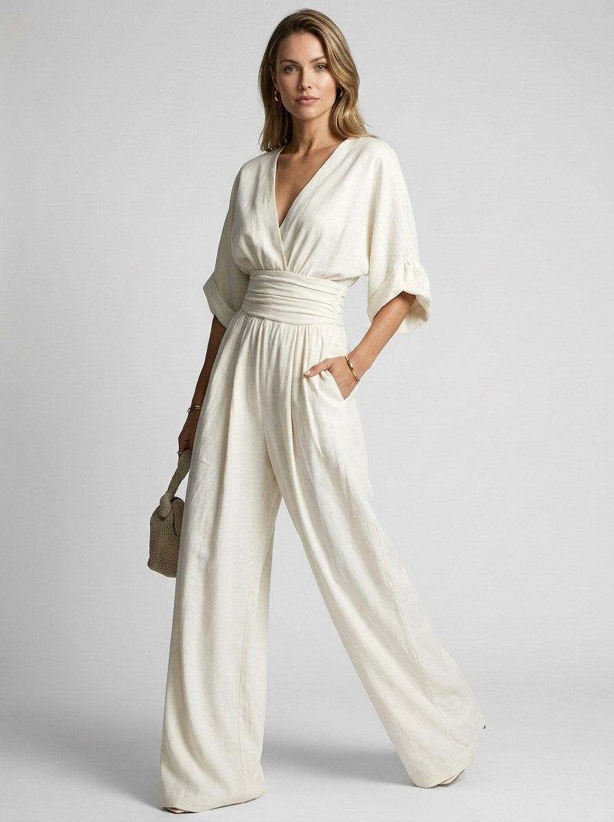 Elegant jumpsuit til kvinder med vide ben