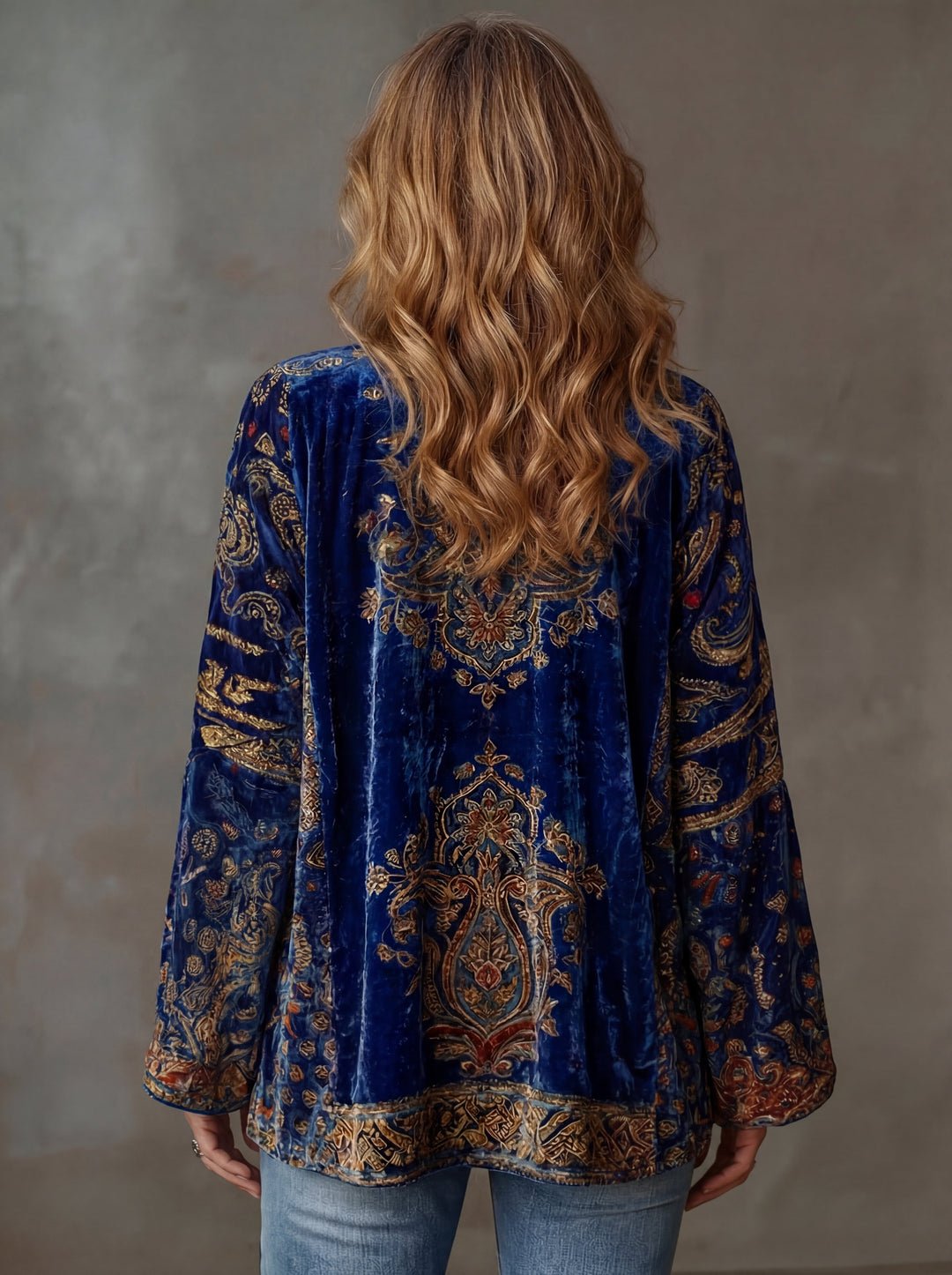 Women's Stylish Velvet-Touch Bohemian Cardigan