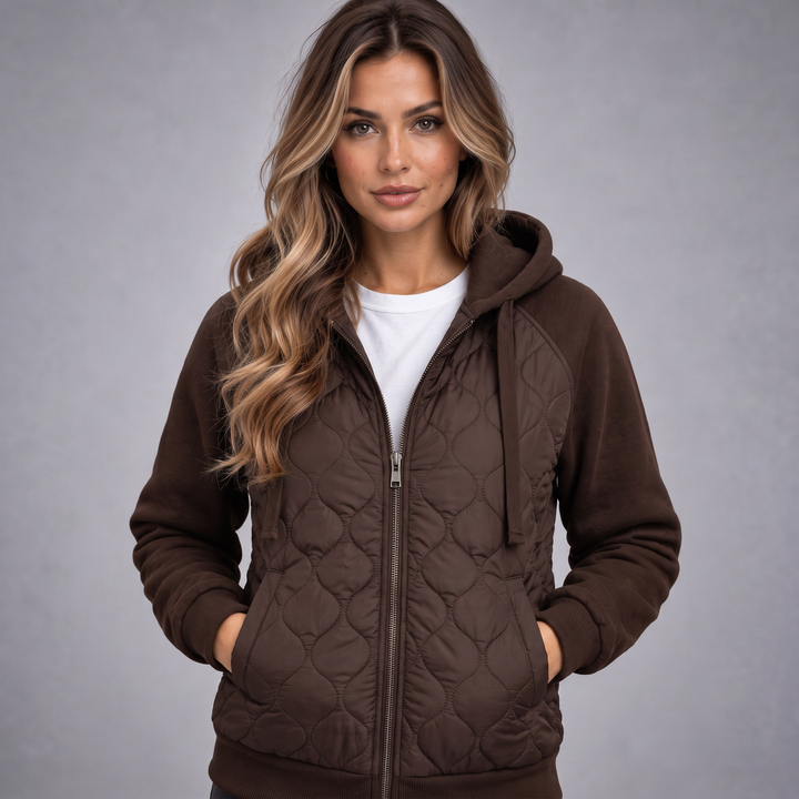 Knusse gewatteerde hoodiejas voor dames voor ultieme stijl en comfort