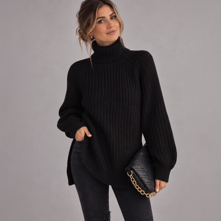Women's Elegant Turtleneck Knit Sweater