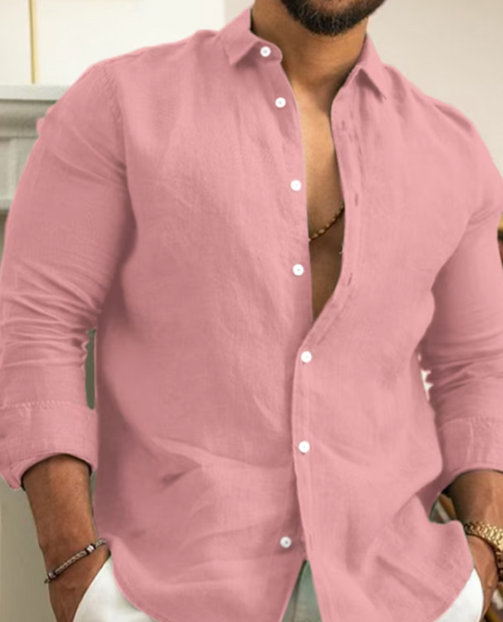 Men's Long Sleeve Button-Down Dress Shirt