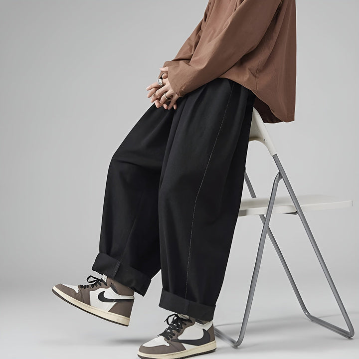 Hunter | Men's Wide Leg Pleated Trousers