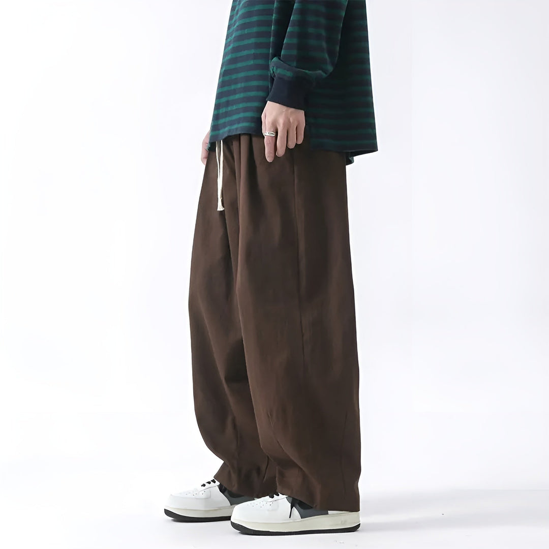 Hunter | Men's Wide Leg Pleated Trousers