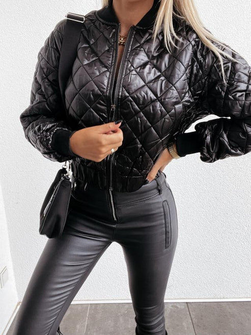 Iella | Women's Quilted Bomber Jacket with Modern Style and Warm Fit-Metro Lane Plaza