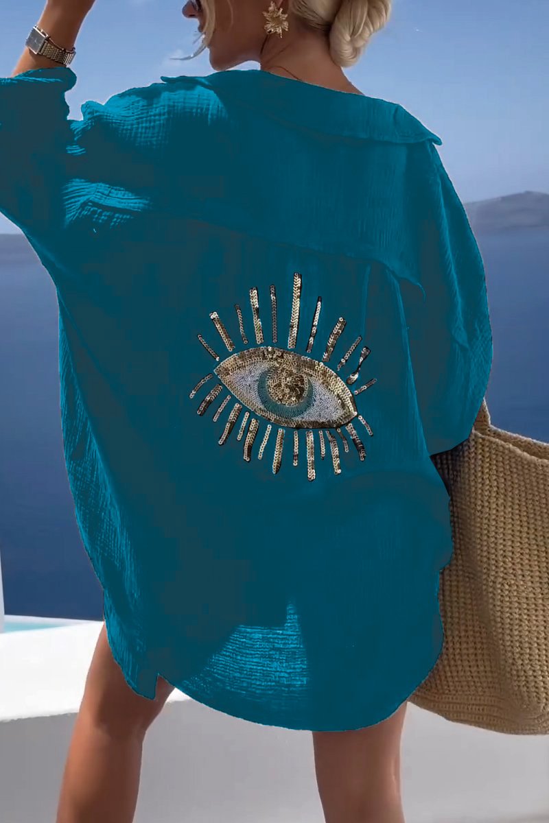 Ieva | Women's Oversized Casual Blouse-Metro Lane Plaza