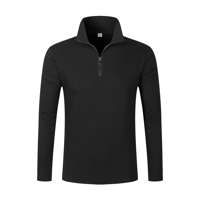 Ike | Men's Long Sleeve Zip Polo Shirt