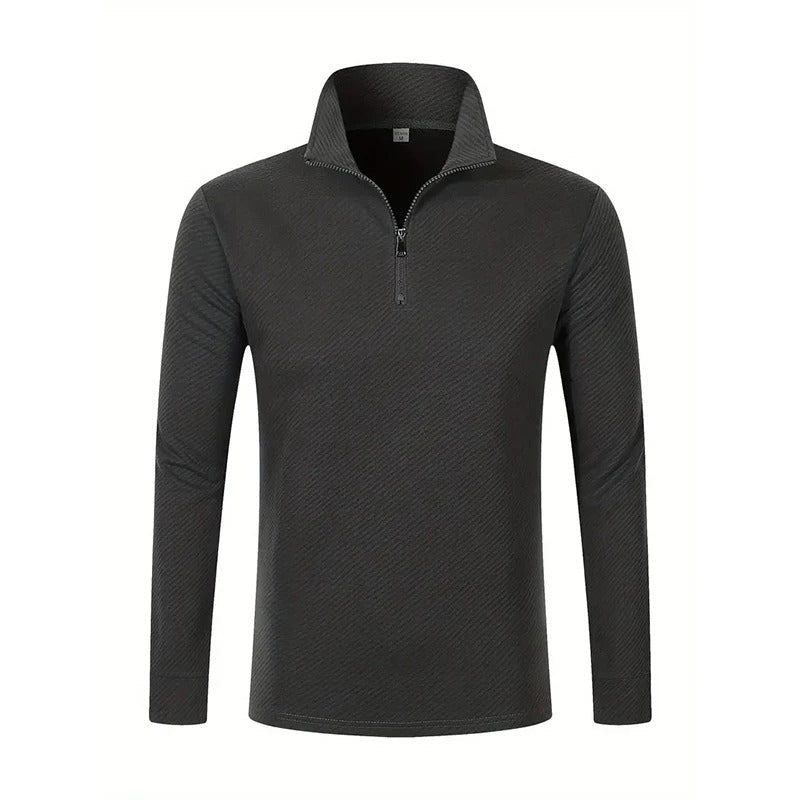 Ike | Men's Long Sleeve Zip Polo Shirt