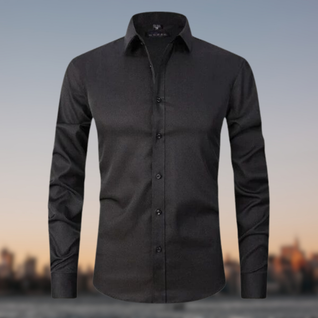 Men's Comfortable Stretch Dress Shirt-Metro Lane Plaza