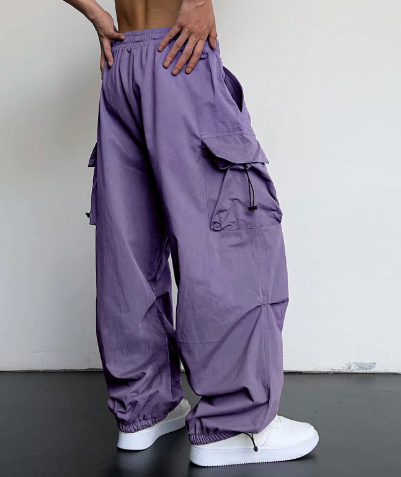 Men's Wide Leg Loose Fit Cargo Pants-Metro Lane Plaza