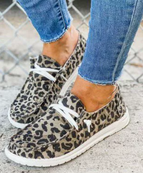 Idony | Women's Leopard Print Breathable Sneakers-Metro Lane Plaza