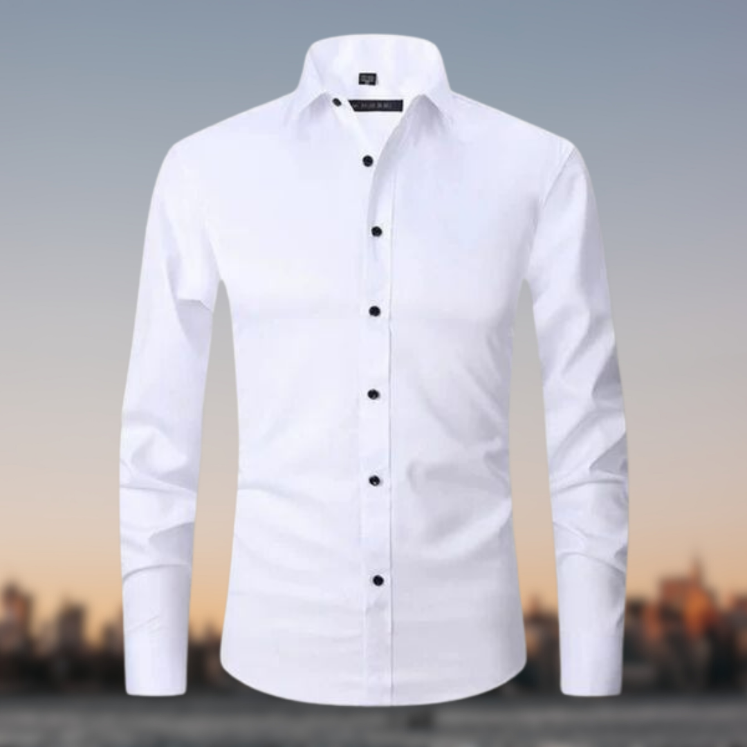 Men's Comfortable Stretch Dress Shirt-Metro Lane Plaza