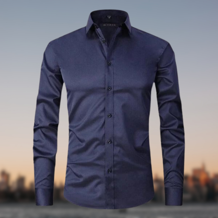 Men's Comfortable Stretch Dress Shirt-Metro Lane Plaza