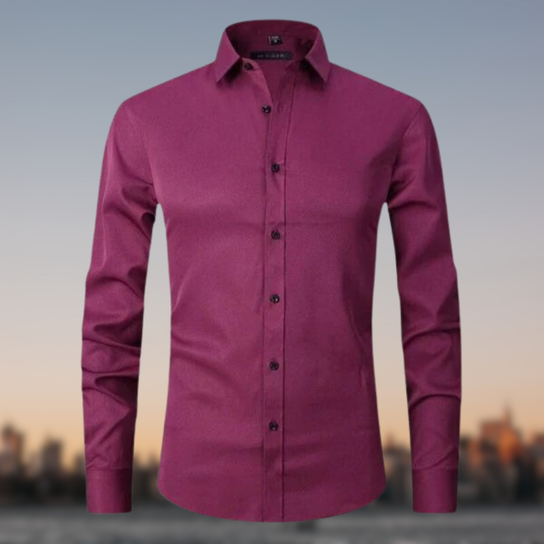 Men's Comfortable Stretch Dress Shirt-Metro Lane Plaza