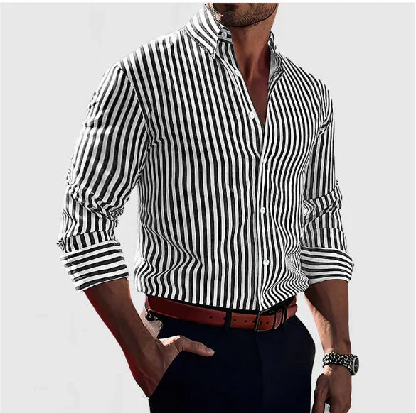 Hudson | Men's Casual Button-Up Shirt-Metro Lane Plaza