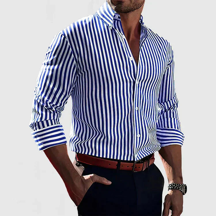 Hudson | Men's Casual Button-Up Shirt-Metro Lane Plaza
