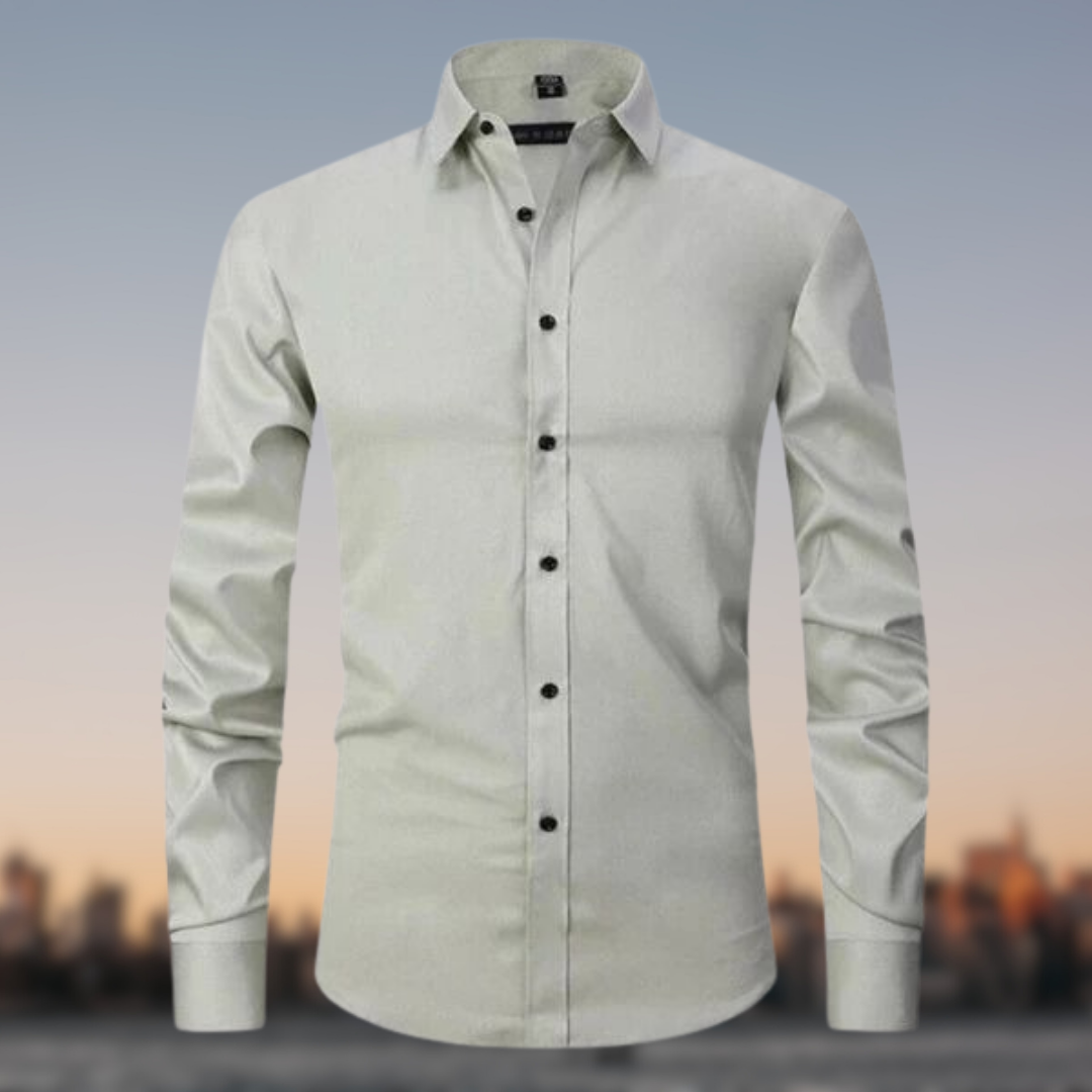 Men's Comfortable Stretch Dress Shirt-Metro Lane Plaza
