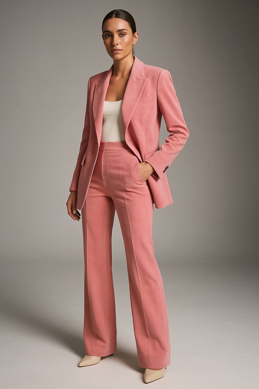 Sophia | Women's Tailored Blazer and Pants Set for Work and Events-Metro Lane Plaza