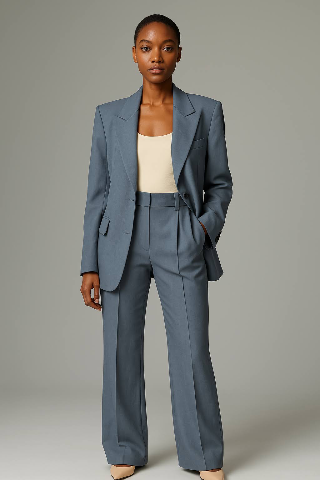 Sophia | Women's Tailored Blazer and Pants Set for Work and Events-Metro Lane Plaza