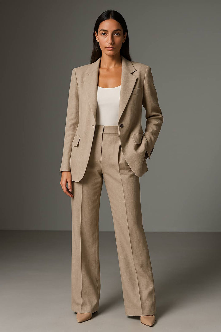 Sophia | Women's Tailored Blazer and Pants Set for Work and Events-Metro Lane Plaza