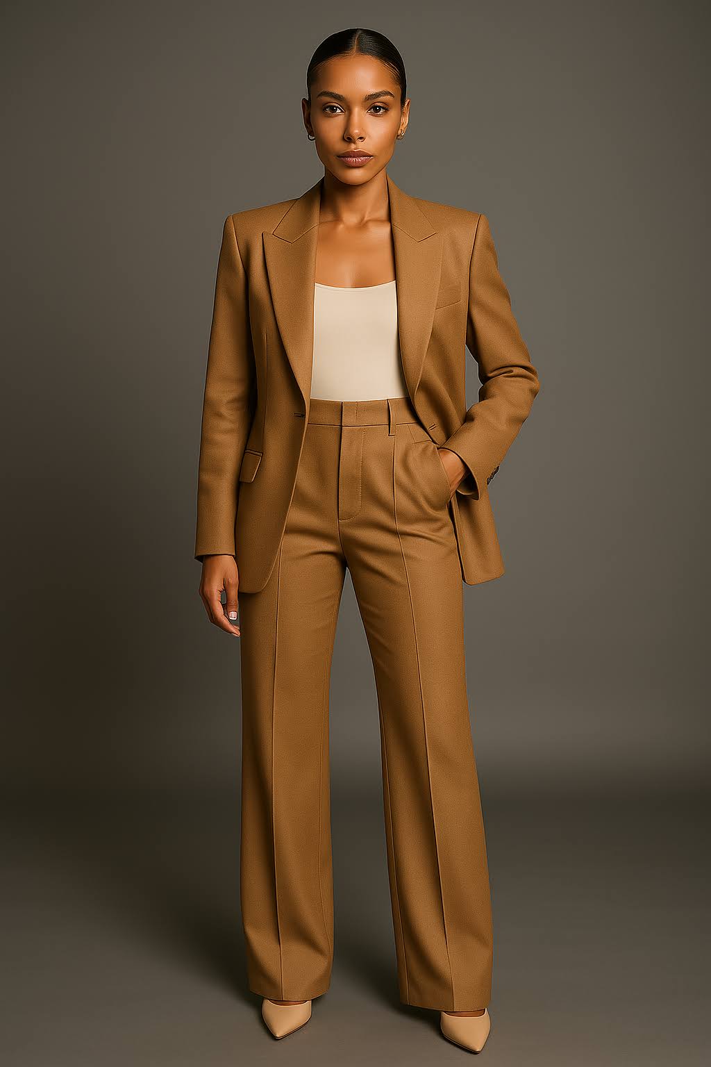 Sophia | Women's Tailored Blazer and Pants Set for Work and Events-Metro Lane Plaza