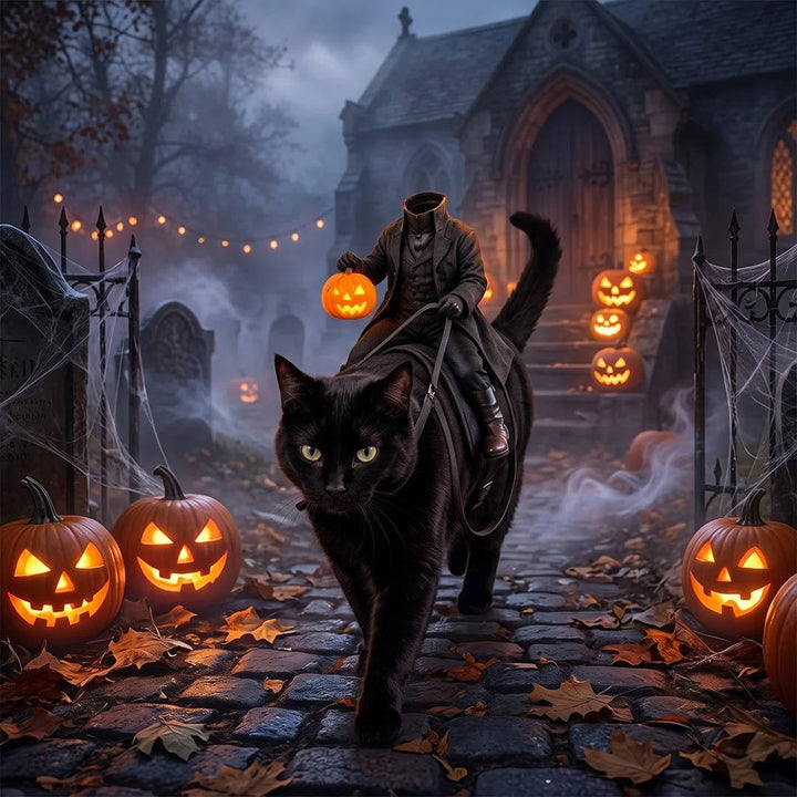 Disfraz de mascota del Jinete sin cabeza para gatos y perros, diversión de Halloween
