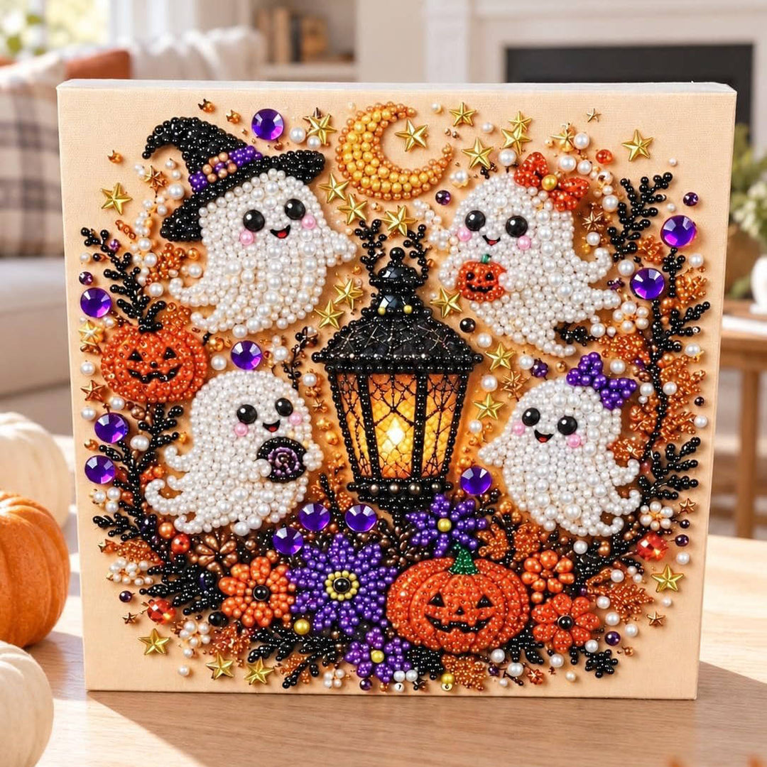 Kit artistici con diamanti e perle per decorazioni da parete di Halloween
