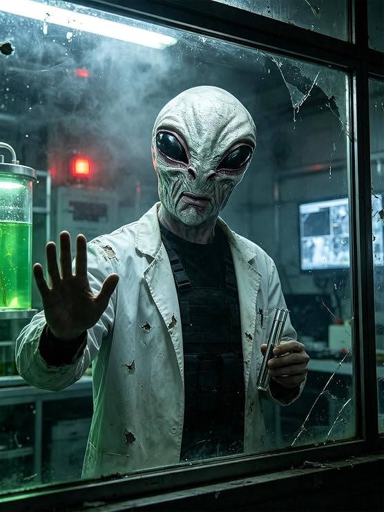Women's Full Head Alien Mask for Halloween Cosplay Costume Parties
