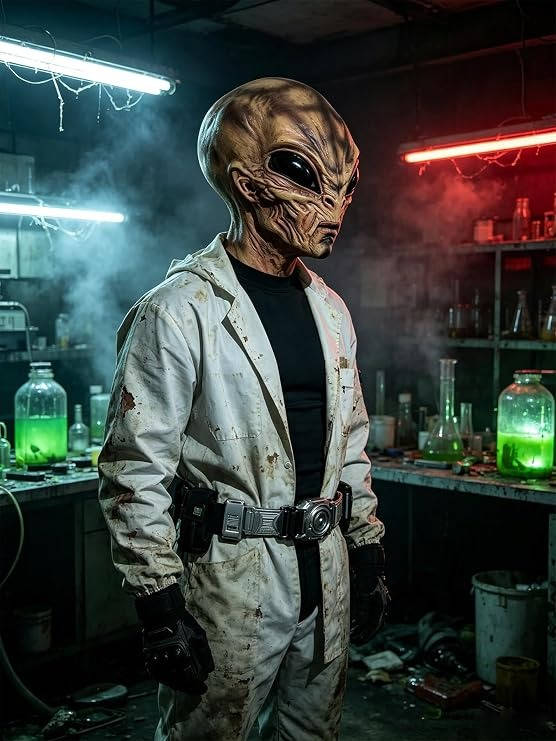 Women's Full Head Alien Mask for Halloween Cosplay Costume Parties