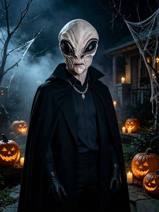 Women's Full Head Alien Mask for Halloween Cosplay Costume Parties