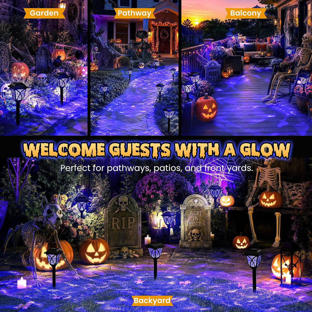 Lumières solaires de chemin d'Halloween pour décoration de jardin et de fête, pour femme