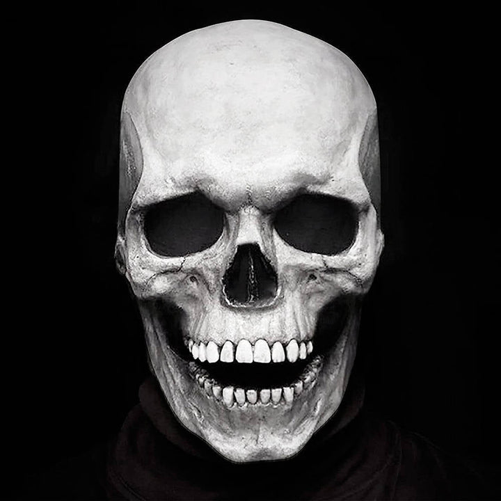 Realistisch schedelmasker voor het hele hoofd met beweegbare kaak voor Halloween