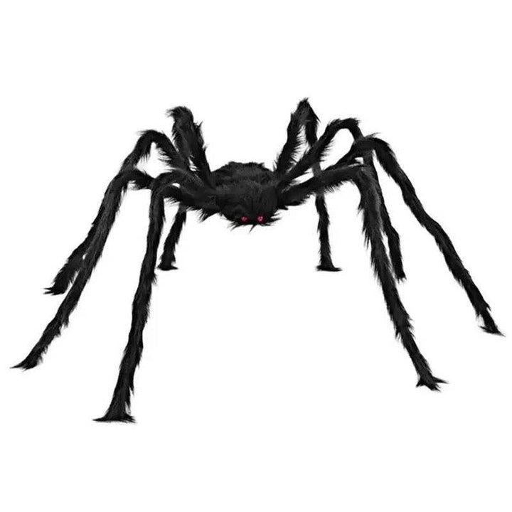 Decorazioni per Halloween, confezione da 2, ragno nero gigante peloso da 5 FT