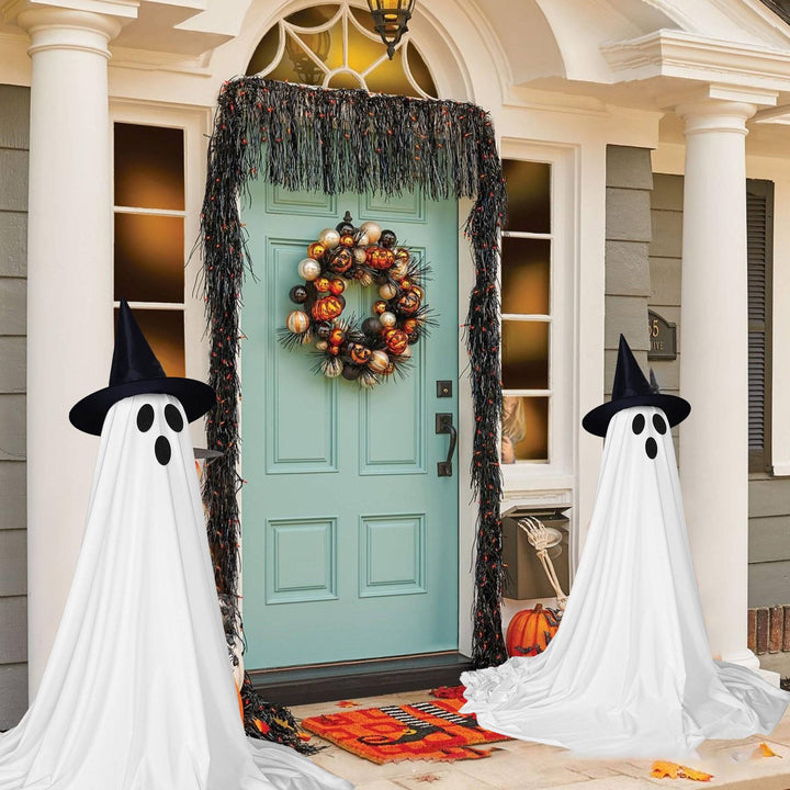 Set da 2 decorazioni fantasma illuminate da donna da 5 FT con telecomando per Halloween