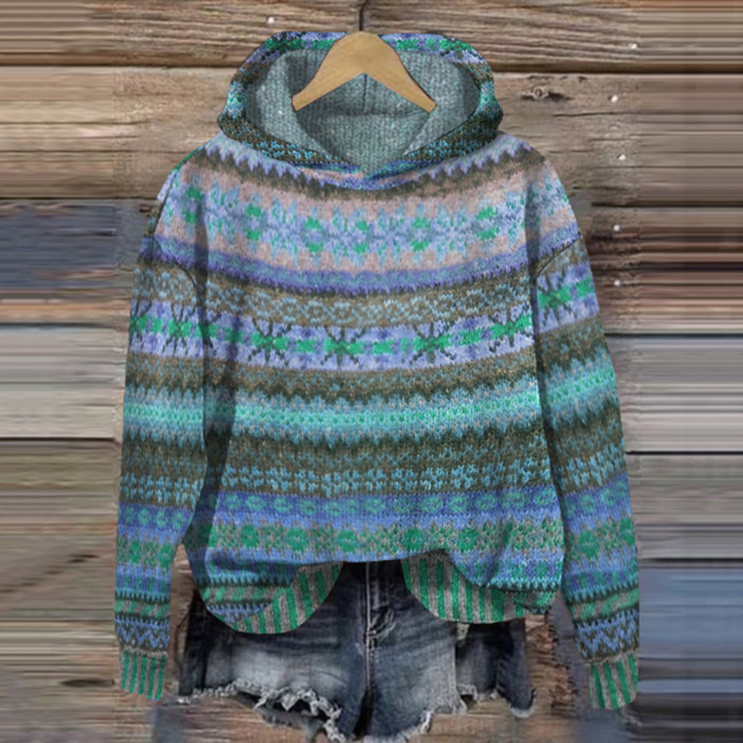 Bedruckter lässiger Hoodie für Damen