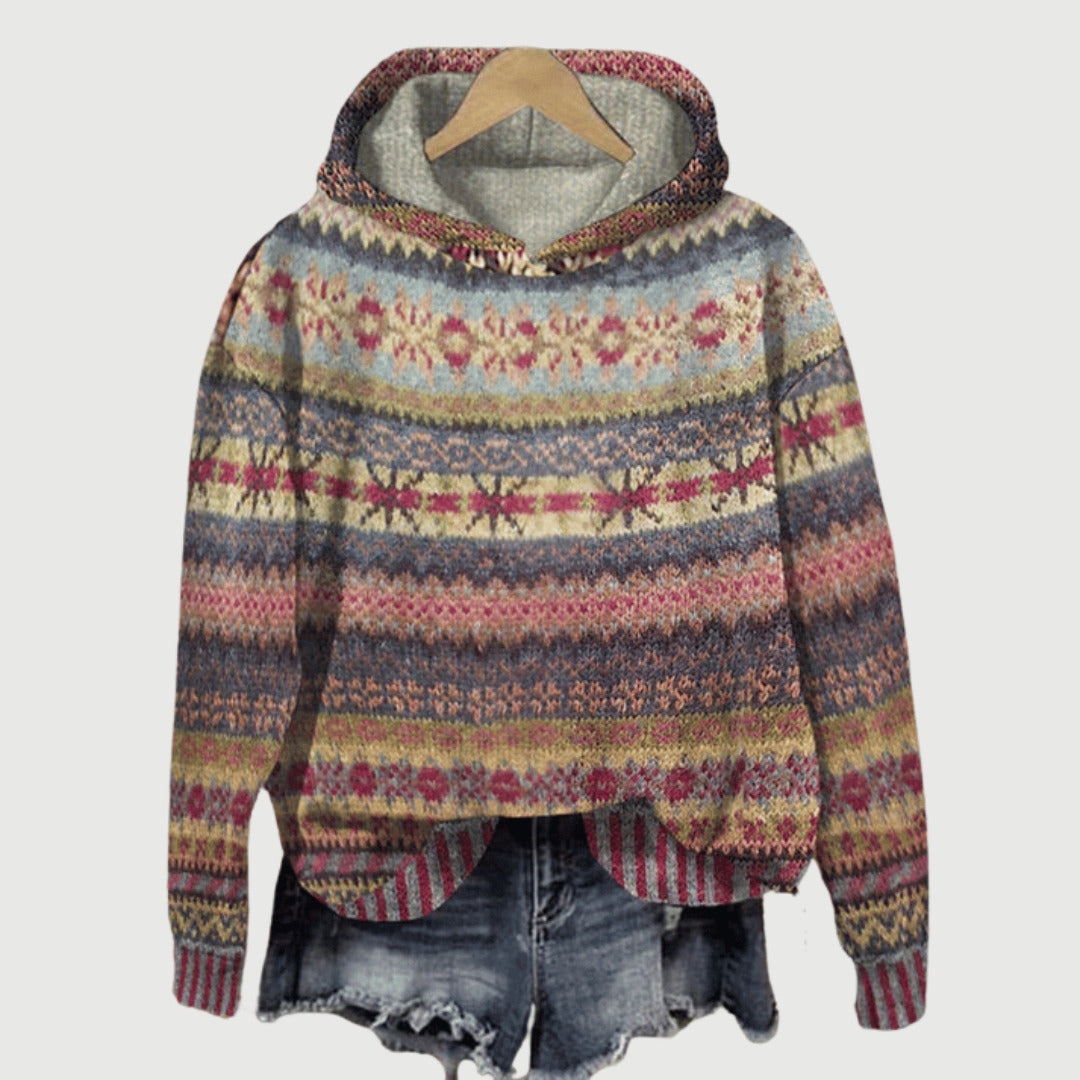 Bedruckter lässiger Hoodie für Damen