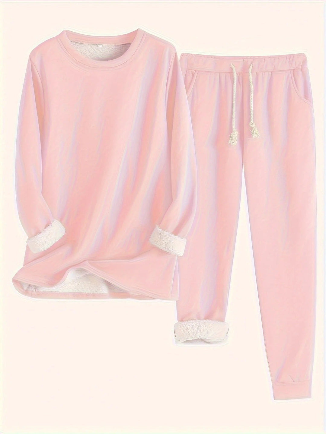Luxe Lounge Set | Women's Plush Thermal Outfit-Metro Lane Plaza