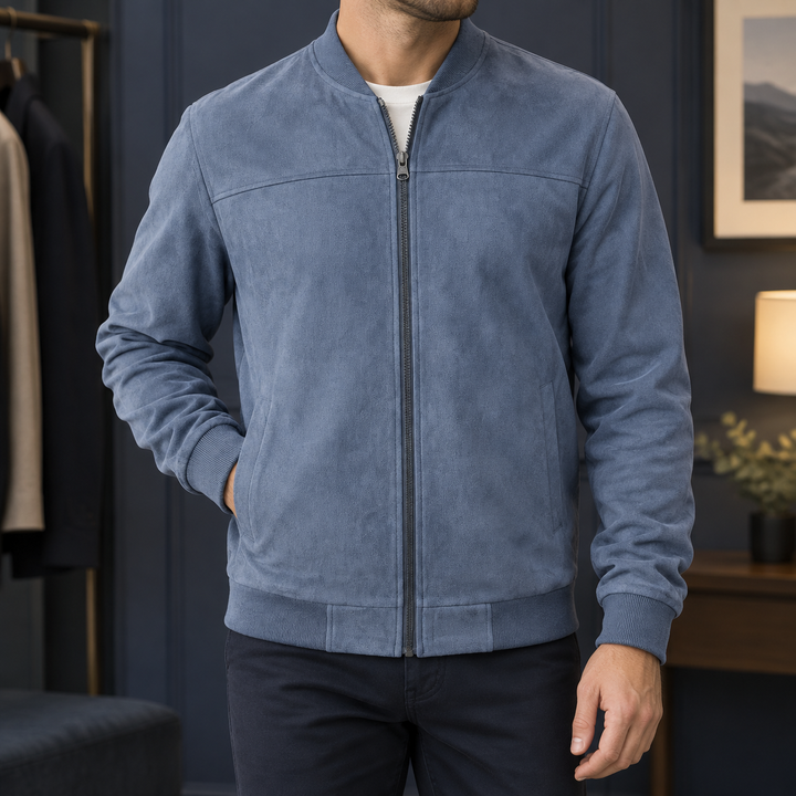 Herren-Bomberjacke aus Veloursleder
