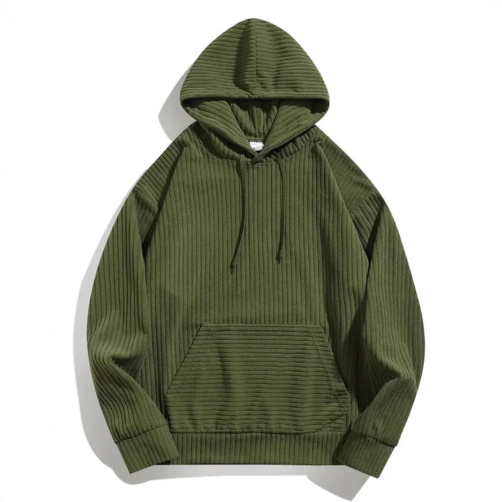 Sweat à capuche en velours côtelé pour homme