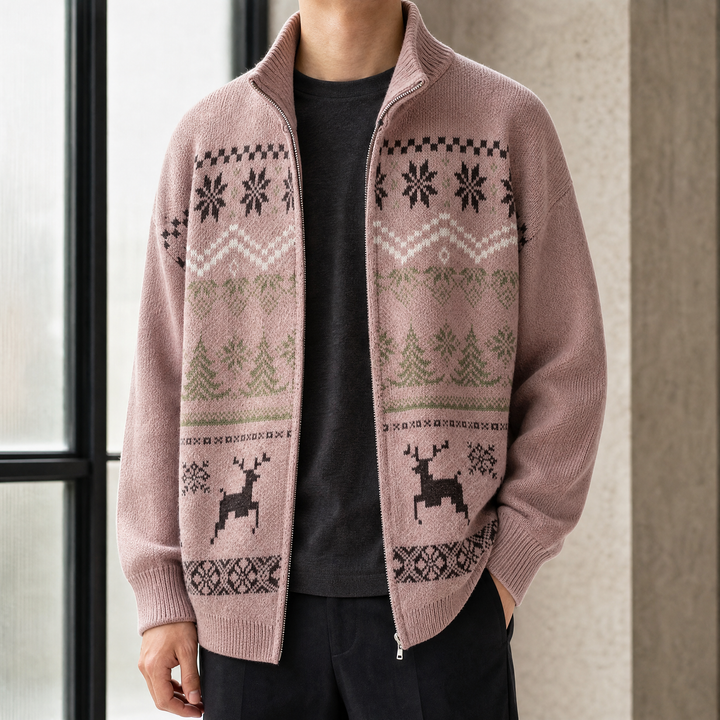 Men's Fair Isle Knit Jacket