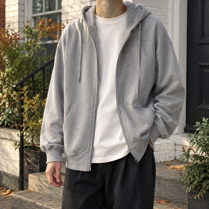 Veste-sweat à capuche zippée pour homme