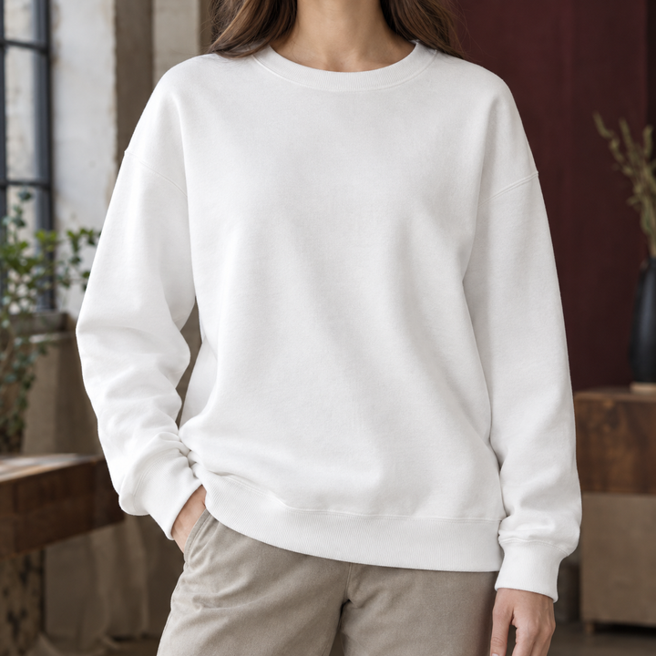Sweatshirt de corte descontraído para mulher
