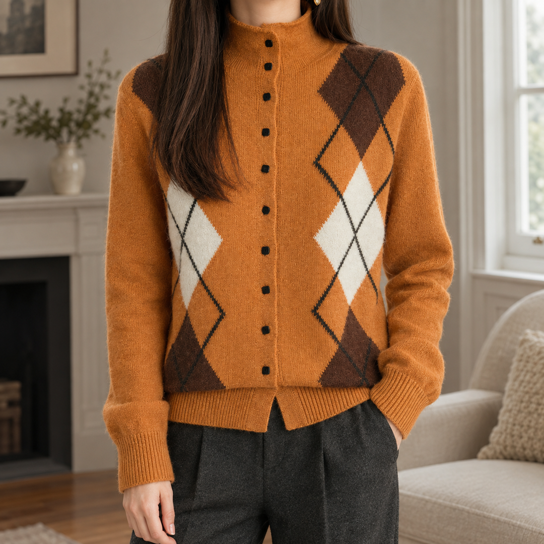 Women's Mock Neck Cardigan