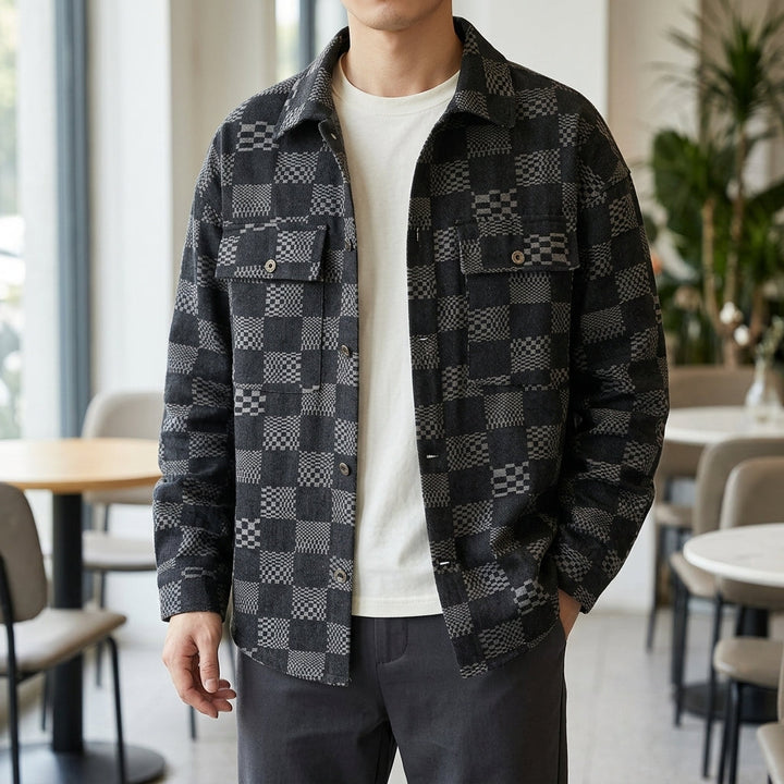 Veste blazer à carreaux pour homme
